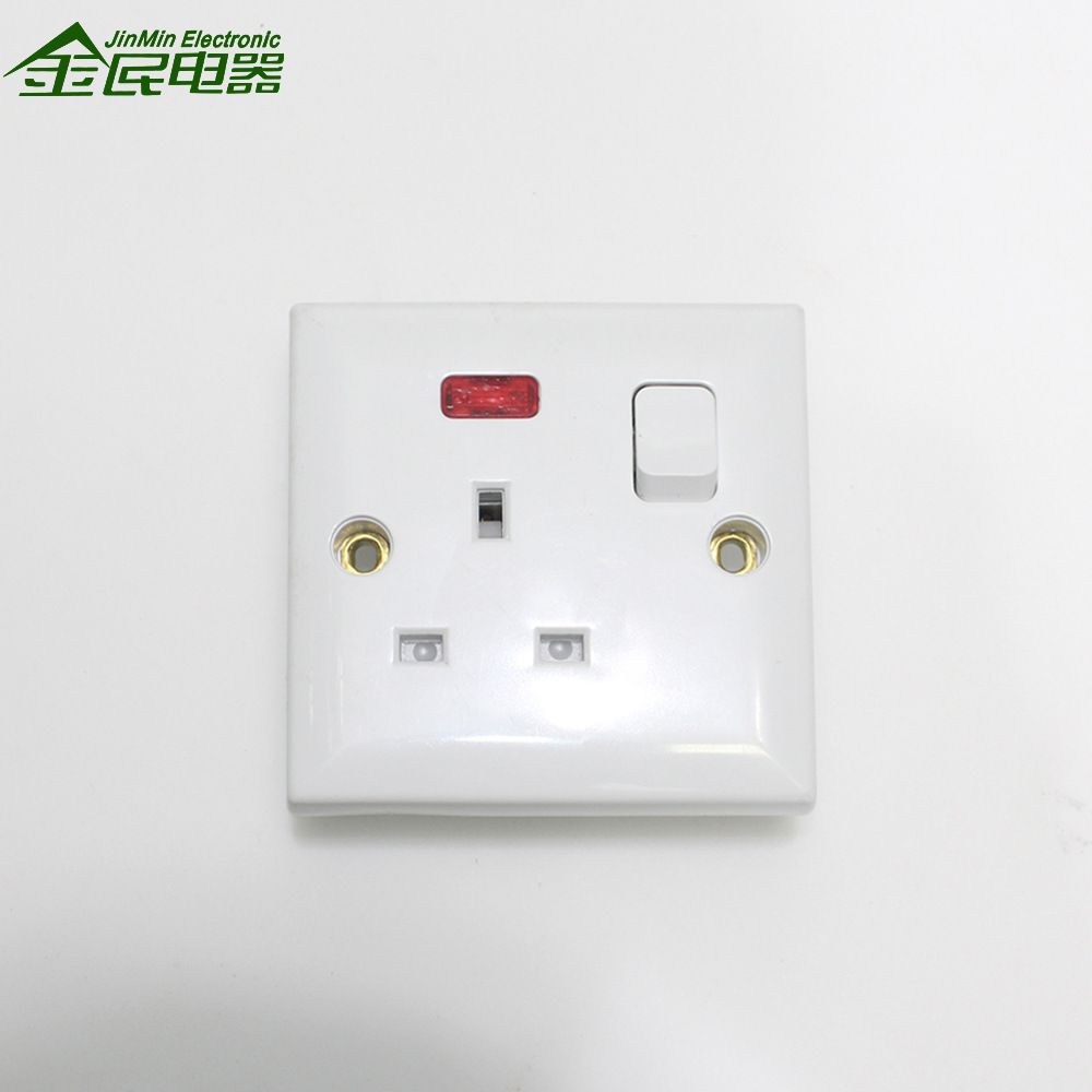 Multi-purpose hole one-opening wall socket switch with light, double bakelite 13Ausb socket, five-hole 45A kitchen switch