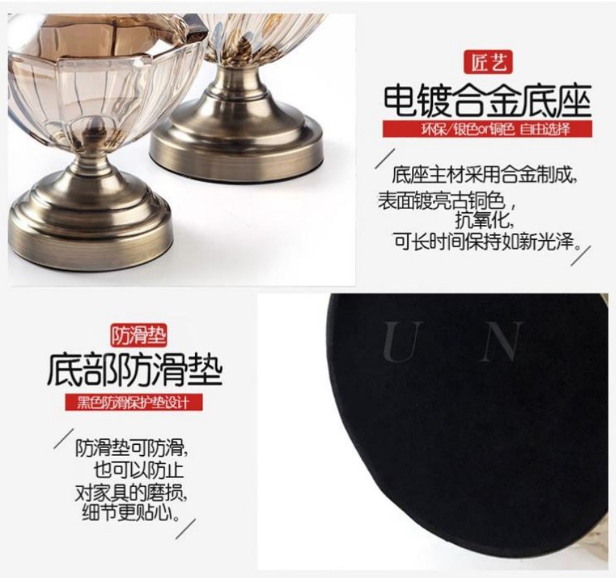 欧式 水晶玻璃糖果储物罐 摆件 创意家居 带盖详情图3