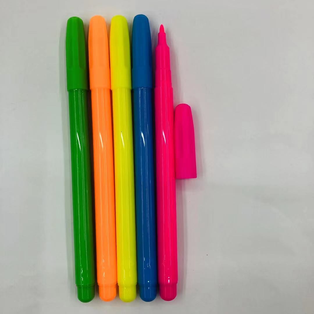 厂家供应创意学生用彩色笔 单头荧光笔重点划线标记号笔可定制详情图6