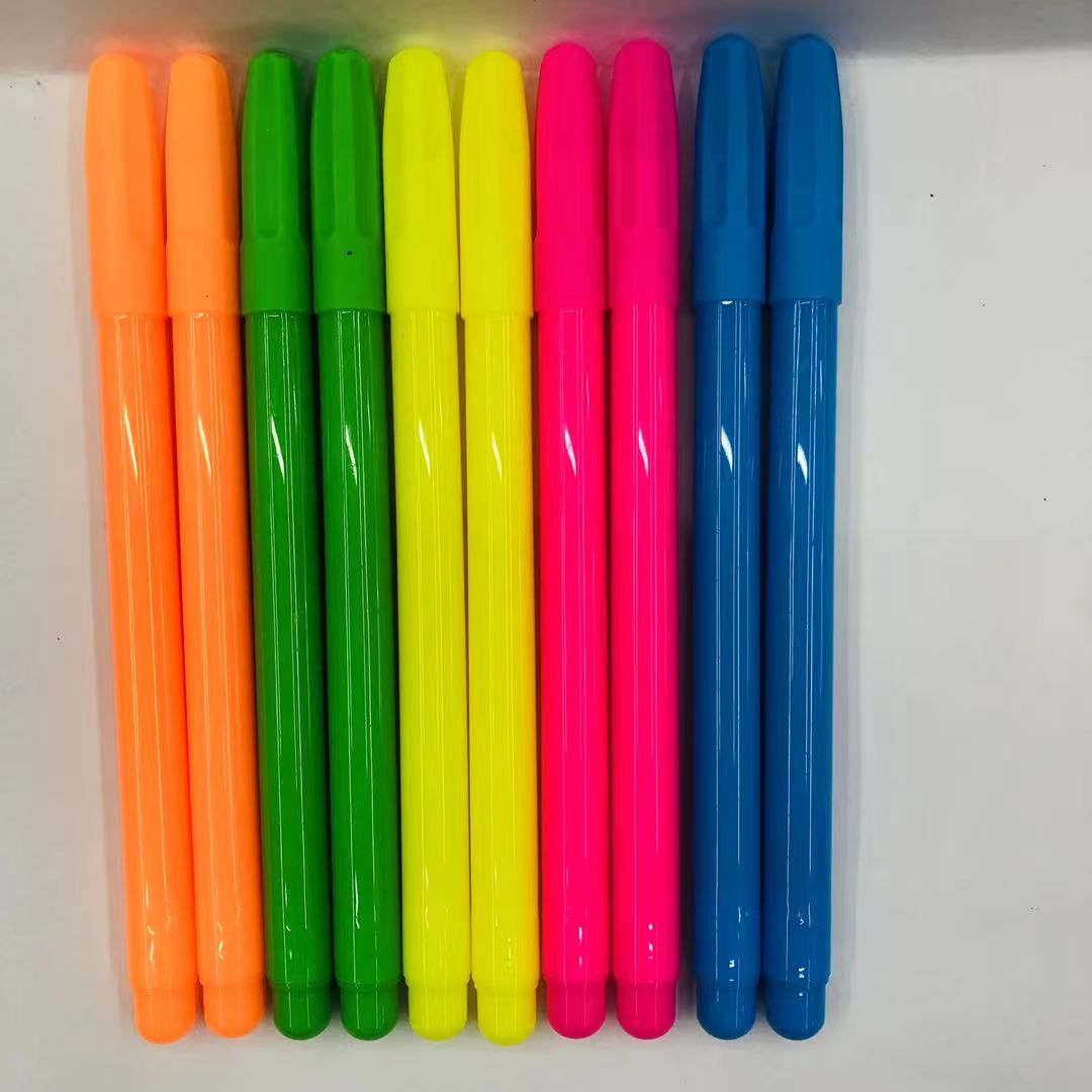 厂家供应创意学生用彩色笔 单头荧光笔重点划线标记号笔可定制图
