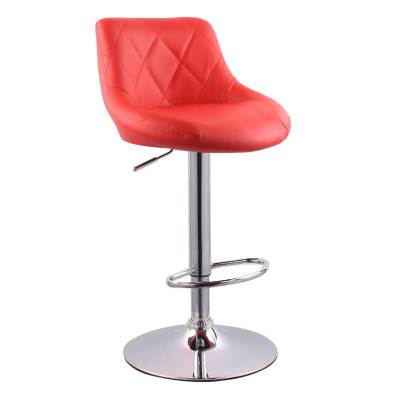 Lu Zi Furniture Factory Direct sales, direct sales bar stools, leather bar stools, cash register high stools, bar stools, front desk bar chairs, orange inside and white outside, high style Application Scenario