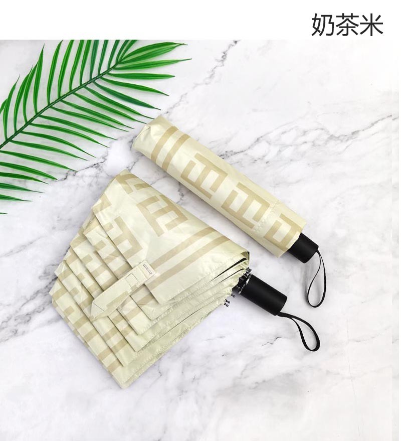 义乌好货百年同舟双F时尚潮流晴雨伞折叠太阳伞黑胶防晒遮阳伞9659双F详情图9