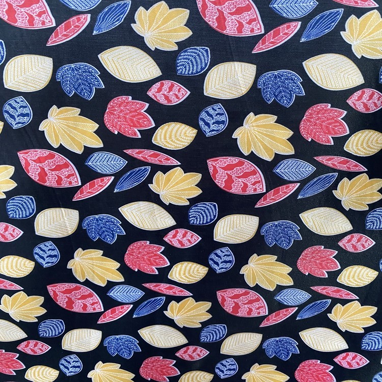 The color-printed series features 100% polyester fabric with PVC foam at the bottom for the printed leaves detail image 1
