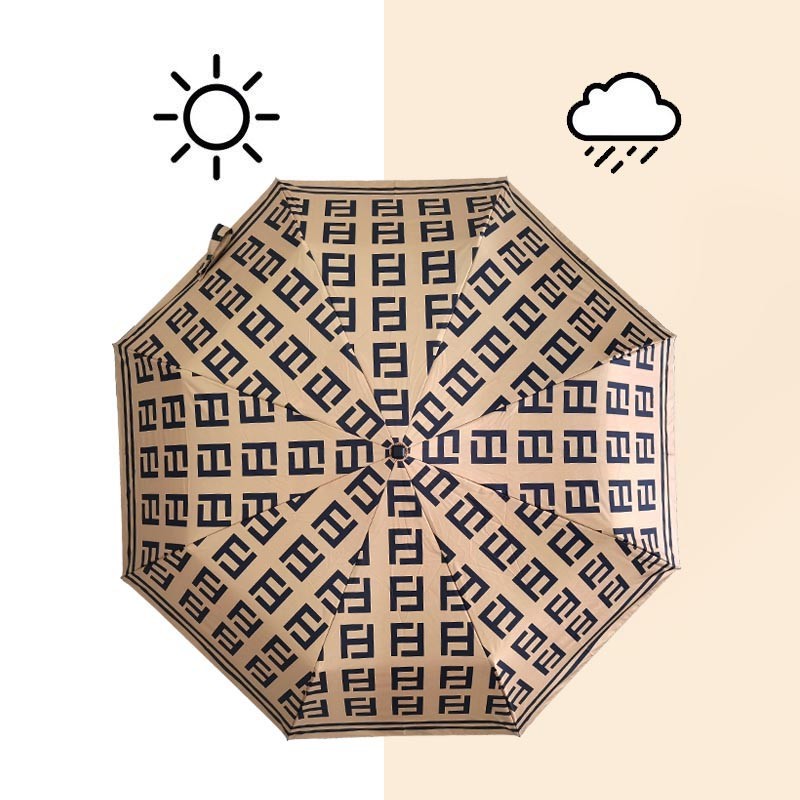 义乌好货百年同舟双F时尚潮流晴雨伞折叠太阳伞黑胶防晒遮阳伞9659双F详情图5