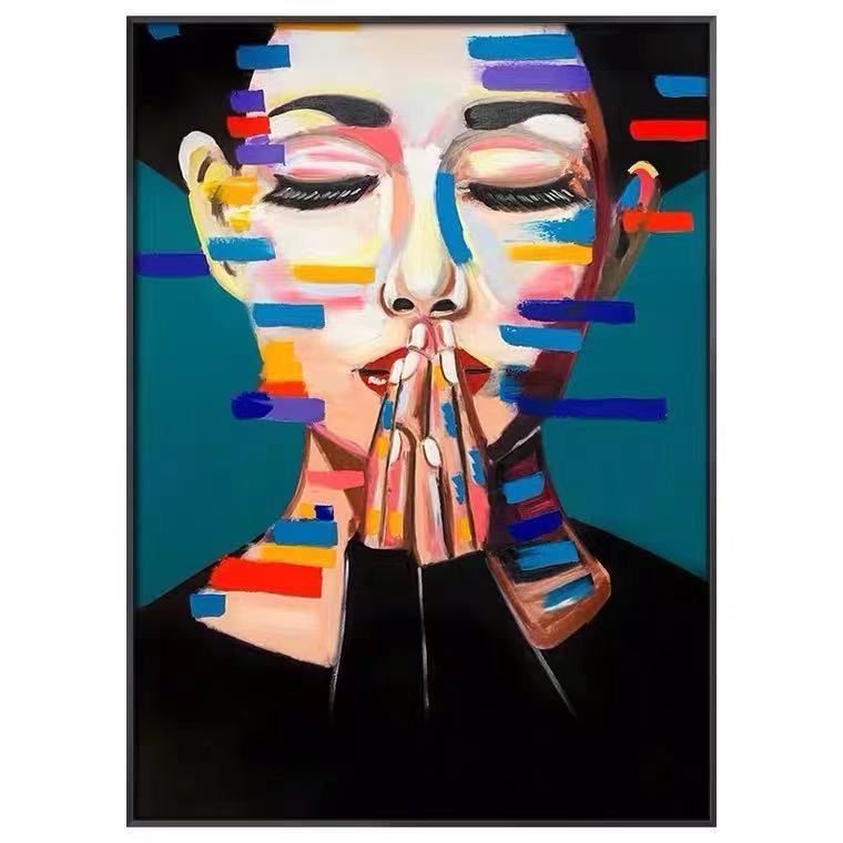 Finte decorates oil painting figures