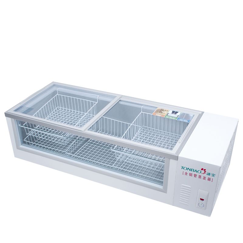海鲜柜烧烤串串商用平面冷藏展示柜冰箱玻璃保鲜冰柜详情图1