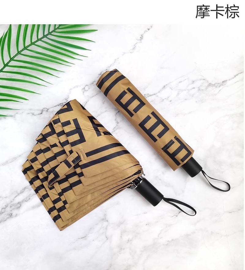 义乌好货百年同舟双F时尚潮流晴雨伞折叠太阳伞黑胶防晒遮阳伞9659双F详情图7