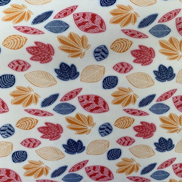 The color-printed series features 100% polyester fabric with PVC foam at the bottom for the printed leaves Specification image