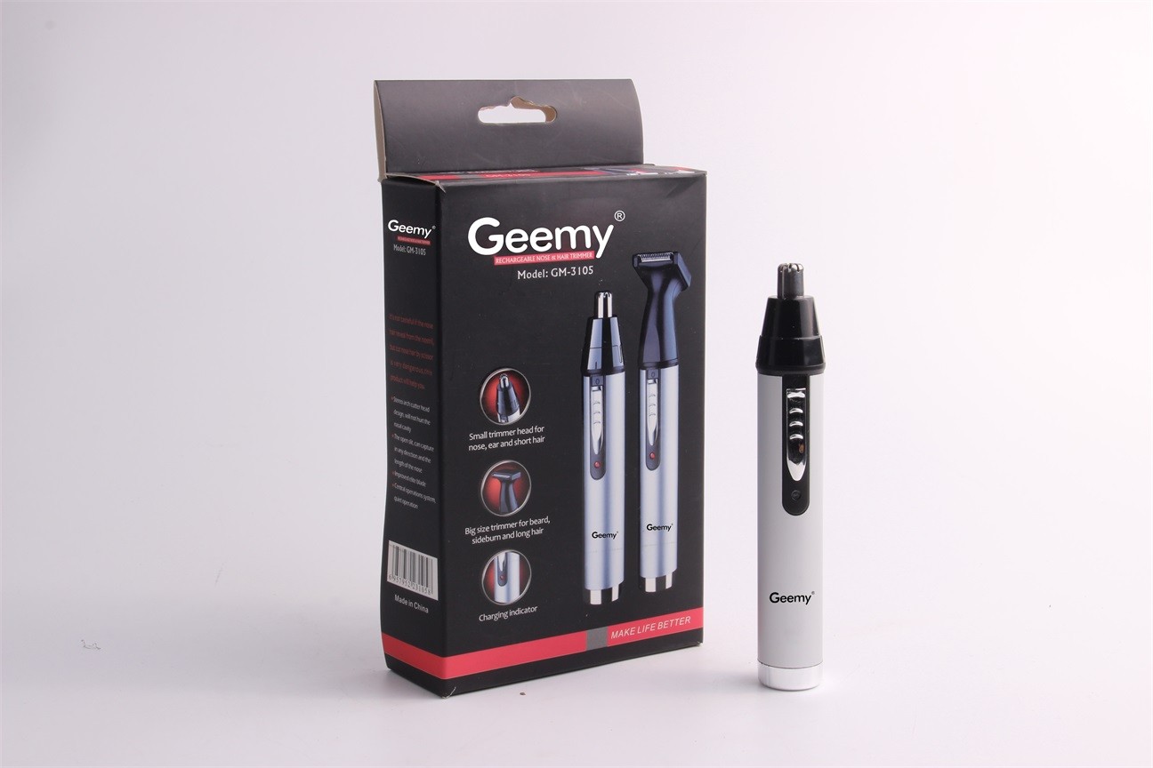 The GMEI GM-3105 nasal hair trimmer, a two-in-one multi-functional nasal hair knife, is a cross-border e-commerce female body hair remover and hair plucking device pic 6