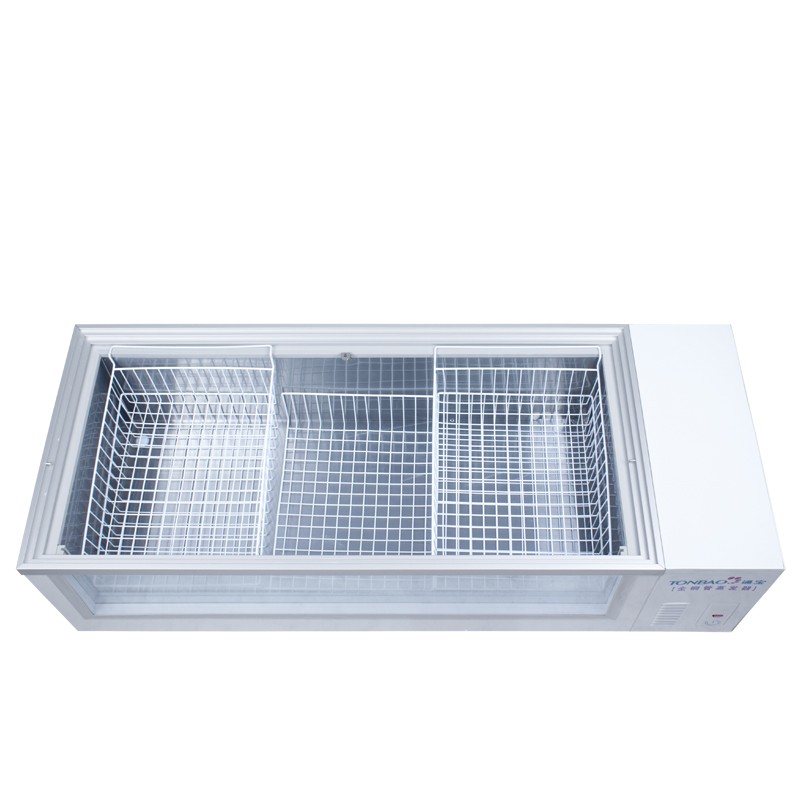 Seafood cabinet, barbecue skewers, commercial flat refrigeration display cabinet, refrigerator, glass fresh-keeping freezer detail image 3