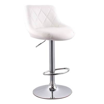 Lu Zi Furniture Factory Direct sales, direct sales bar stools, leather bar stools, cash register high stools, bar stools, front desk bar chairs, orange inside and white outside, high style Specification image