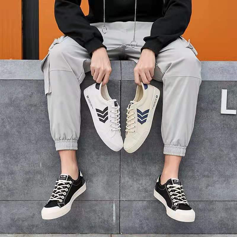 Renben 7909 Men's new trendy and versatile canvas shoes, men's casual shoes in 3 colors