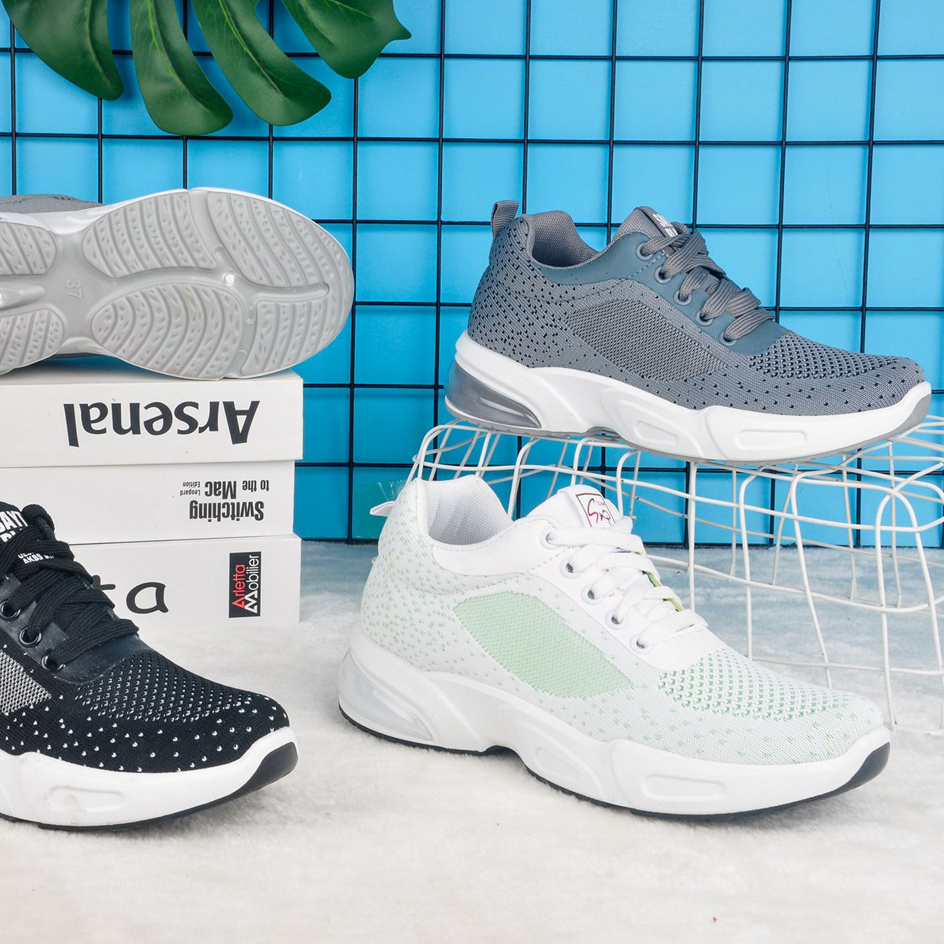 Ladies Fly Woven Casual Sports Shoes Breathable Export Custom Foreign Trade Own Factory Factory Direct Sales:;