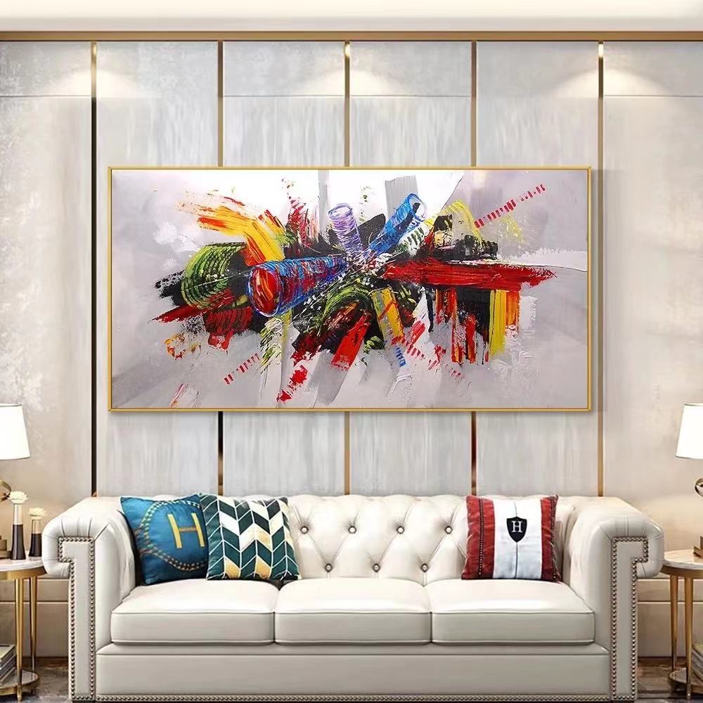 Fent's hand-painted oil painting abstract decorative painting details Picture