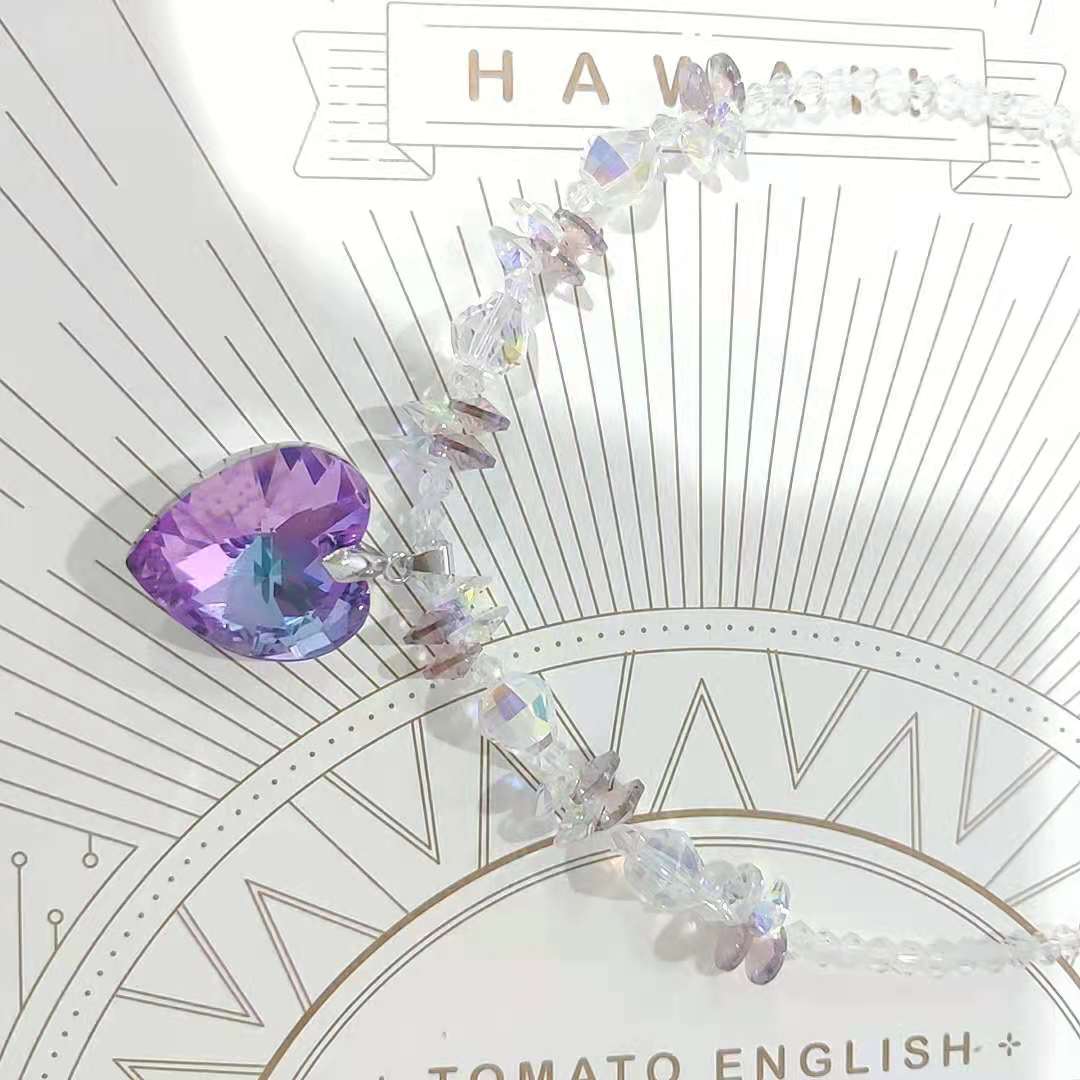 少女网红爆款气质优雅水晶爱心项链颈联情侣礼物