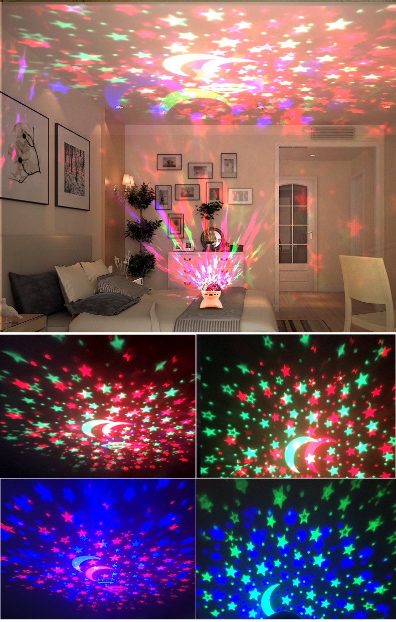 Cross-border LED creative gifts, starry sky music projector, Bluetooth music player, USB speaker, night light, starry sky table lamp detail image 4