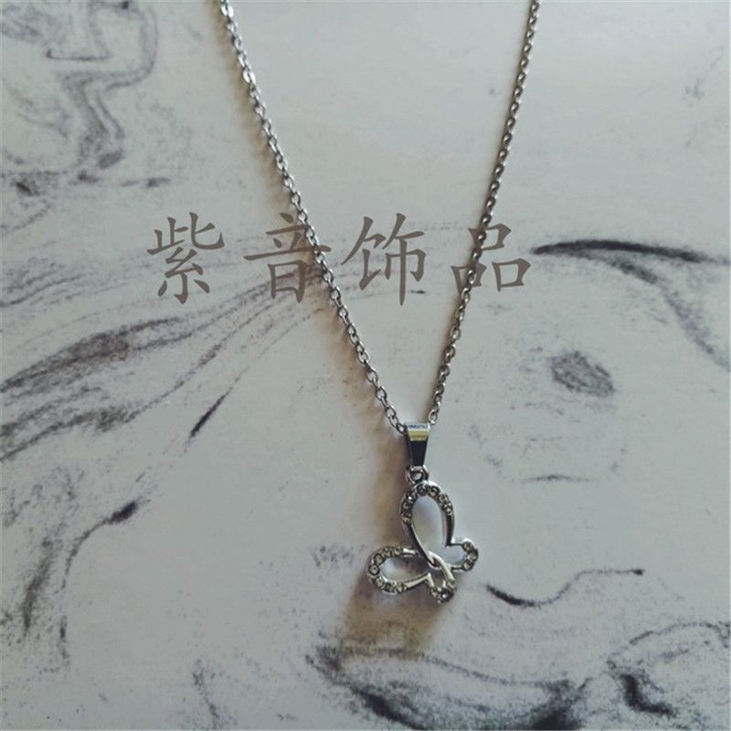 热卖ins风蝴蝶项链锁骨链锆石潮流时尚百搭项饰