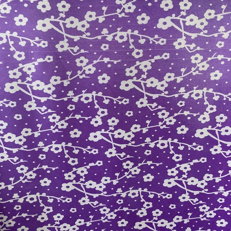 The Seding printing series features 100% polyester fabric with plum blossom tree and PVC foam at the bottom detail image 2