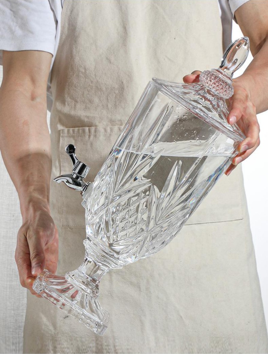 Glass juice jar, lemon tea buffet, cold drink juice VAT with faucet, chilled tea VAT, bar counter, juice drink machine, 2L detail image 10