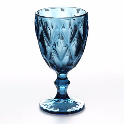 Nordic retro lead-free embossed glass highball glass, thickened foreign wine glass, fruit wine glass, water glass in various colors