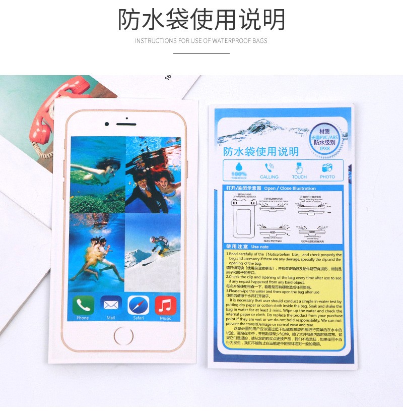 Wholesale of PVC fully transparent waterproof bags for mobile phones and waterproof mobile phone cases in stock pic 13