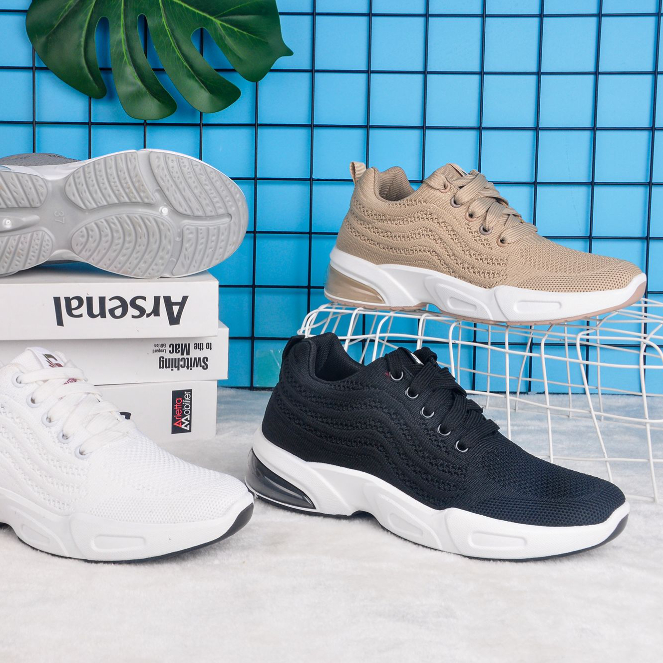 Ladies' breathable casual sports shoes for export, custom-made for foreign trade, factory direct sales: