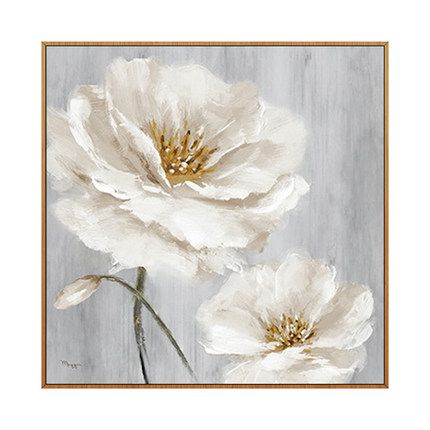 Hand-painted abstract oil paintings for the entrance and dining room decoration, modern and simple Nordic-style floral wall hangings details Picture