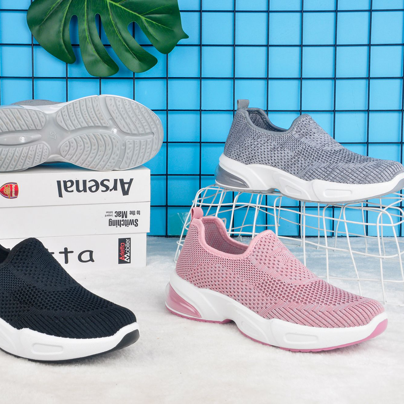 Ladies Fly Woven Casual Sports Shoes Breathable Export Custom Foreign Trade Own Factory Factory Direct Sales: