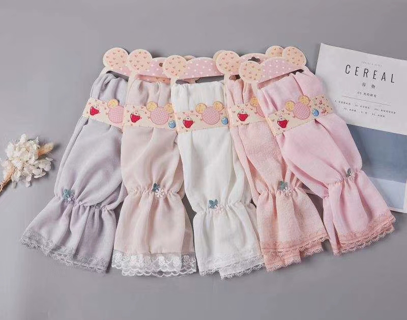 蕾丝花边防晒冰袖细节图