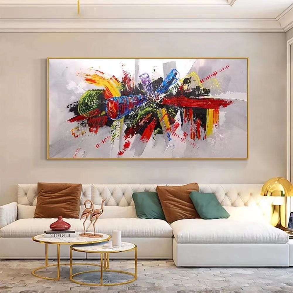 Fent's hand-painted oil painting abstract decorative painting detail image 1