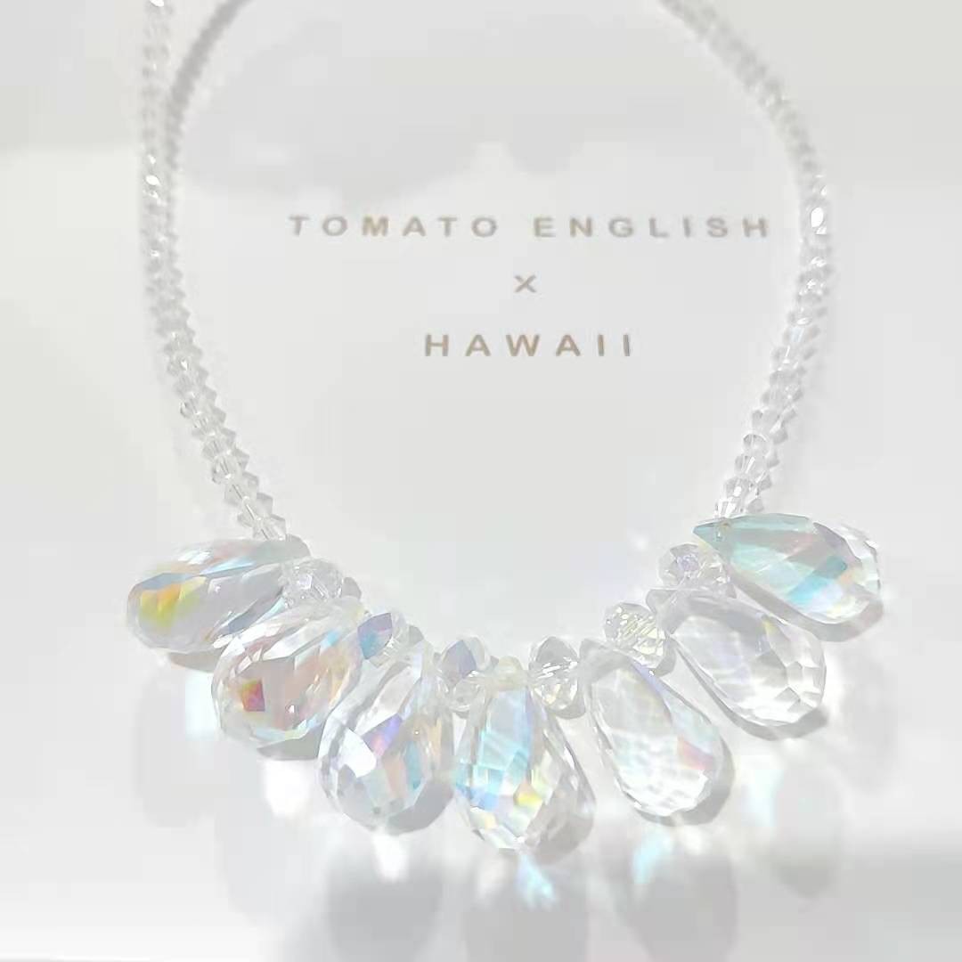 女士网红爆款气质优雅水晶坠项链颈联情侣礼物详情图3