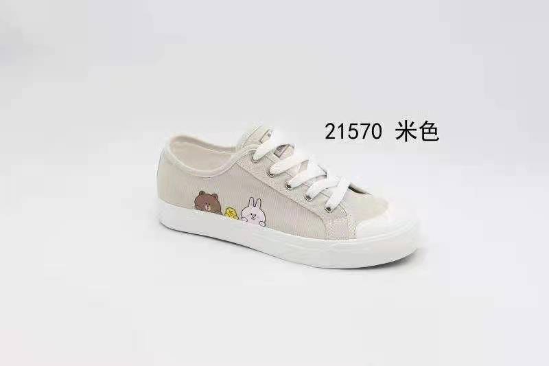 The 2021 autumn new Renben 21570 Brown Bear collaboration canvas casual shoes for women details Picture