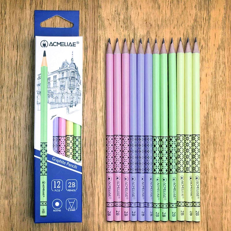 Fresh Colour Round Stick Roll Print Dip Head 2B Pencil (From Stock) full figure