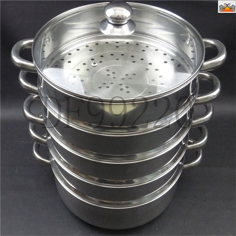 DF99220 glass cover five-layer steamer stainless steel steamer Jialai multi-layer steamer three-layer four-layer five-layer steamer steamer induction cooker cooker DF Trading House