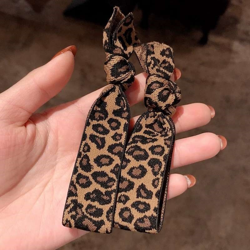 韩国ins头绳手链式豹纹皮筋发圈抖音彩虹发绳女网红韩版头饰流行详情图3