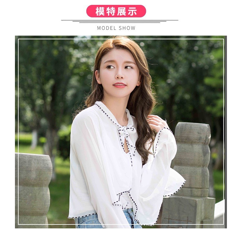 义乌好货防晒披肩女夏季雪纺时尚外搭空调披肩轻薄骑车遮阳带袖防晒衣女详情图10