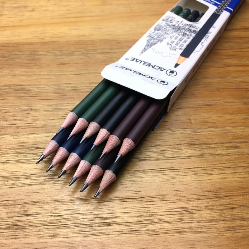 Color Round Stick Roll Print Dip Head 2B Pencil (From Stock) Specification drawing