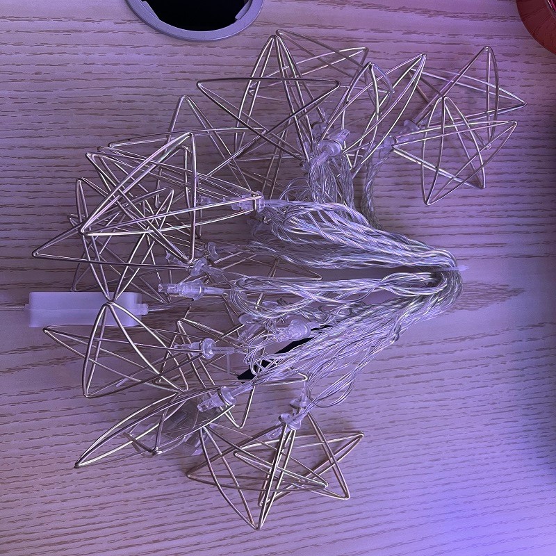 永辉彩灯镂空五角星灯串1详情图3