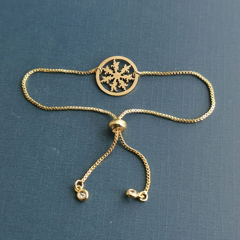 Fashionable snowflake gold-plated bracelet, stainless steel pendant, eBay AliExpress, wish cross-border supply Application Scenario