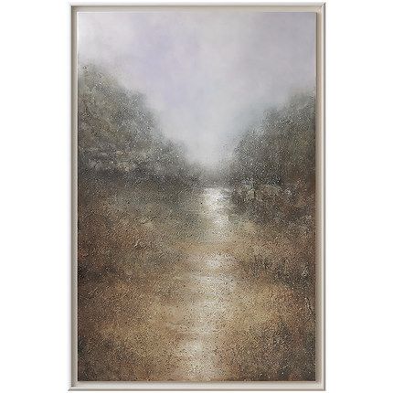 Simple Landscape Giant Living Room Floor Painting Vertical Sofa Background Wall Decoration Hanging Painting High-Grade Atmospheric Hand-Painted Oil Painting Specification drawing