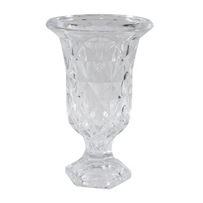 出口欧法式水晶玻璃高透轻奢高脚复古大花瓶水养培干鲜仿真插花器