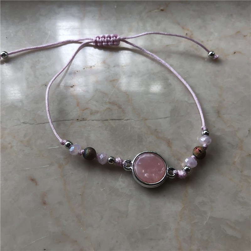 新款手工编织天然石手链玛瑙水晶吊坠手串气质女士手饰古今详情图1