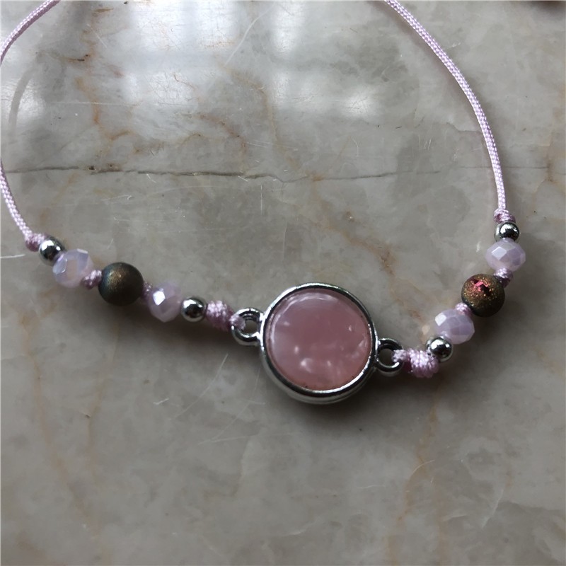 新款手工编织天然石手链玛瑙水晶吊坠手串气质女士手饰古今详情图3