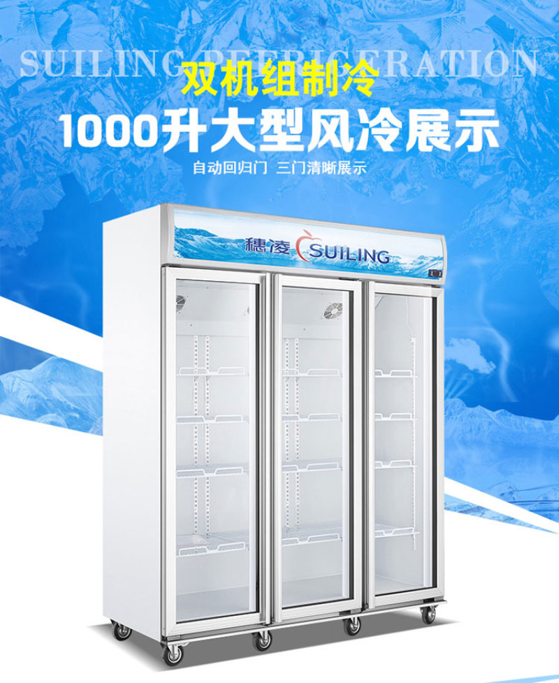  穗凌LG4-323LW带灯箱单温无霜风冷冰箱 立式展示柜冰箱 冰箱 投诉 详情图1
