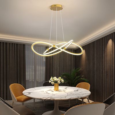 大明空间简约现代三叶草造型线条艺术灯 卧室餐厅LED灯饰灯具