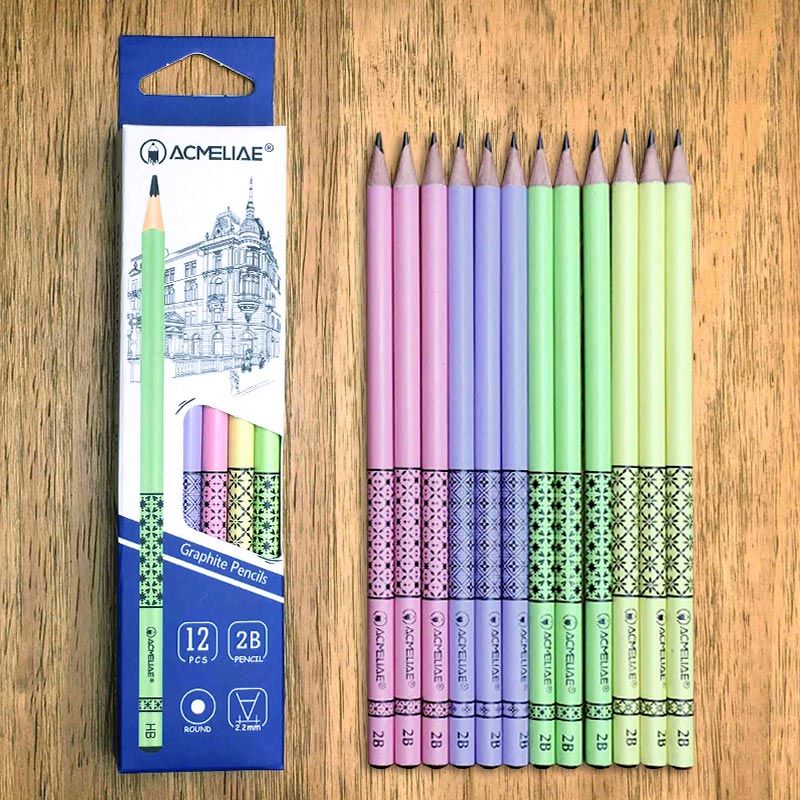 Fresh Colour Round Stick Roll Print Dip Head 2B Pencil (From Stock) full figure