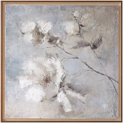 Original hand-painted finished oil painting, classical entrance wall hanging, American floral acrylic decorative painting Specification image