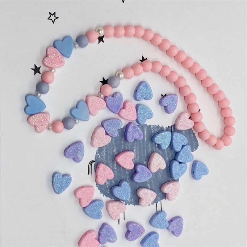 横空葱粉桃心（440#)白底实物图