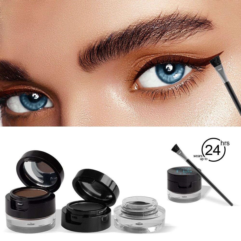 GLAZZI欧美热销双色双层眉粉眼线膏二合一粉状膏状眼线胶套装彩妆详情图3