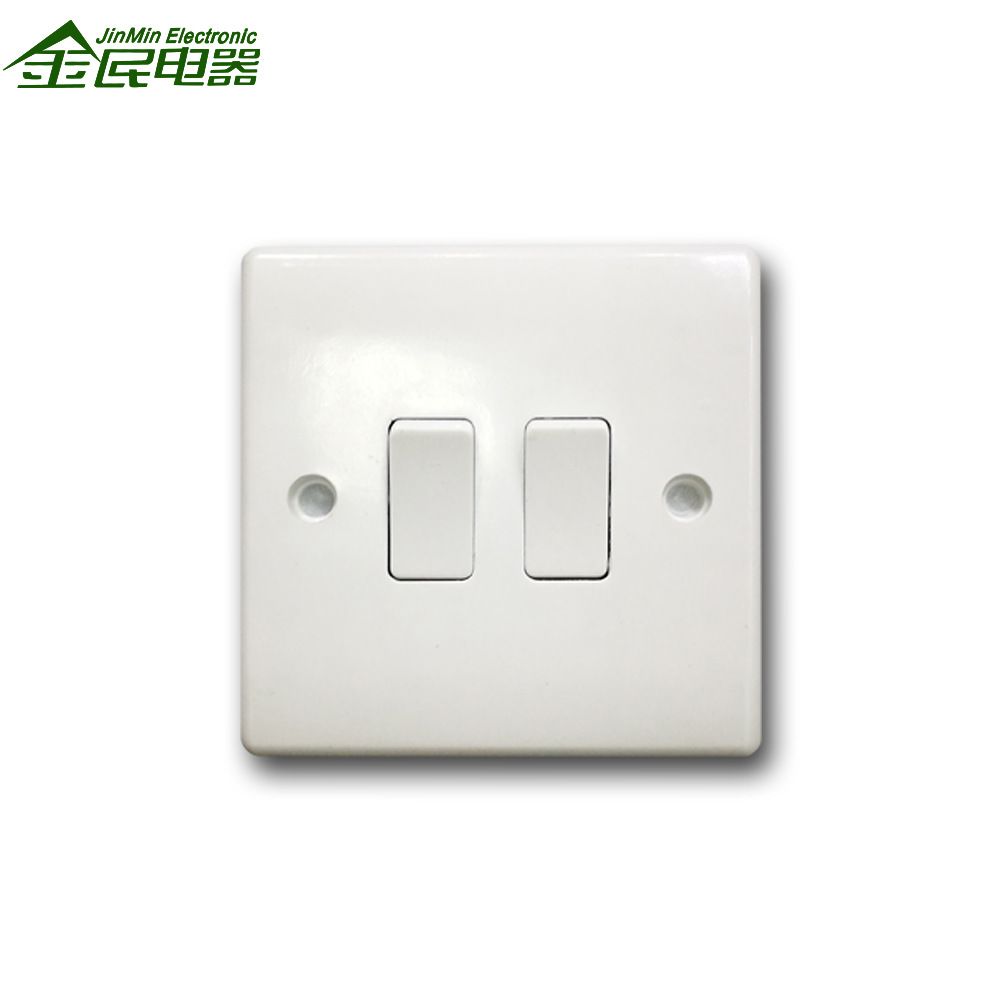 British standard one-two-three-way single control and double control switch, wall switch, wall socket, three-pin hole BG